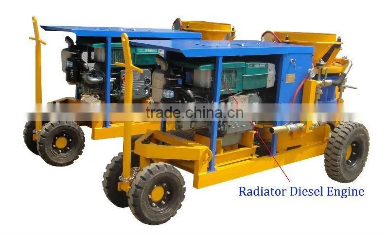 Diesel drive concrete spraying machine