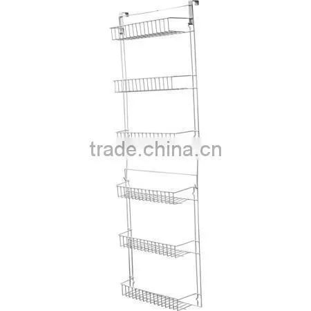 White overdoor wire metal tire storage rack