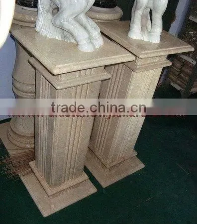 CUSTOM DESIGN VERONA BEIGE MARBLE PEDESTALS