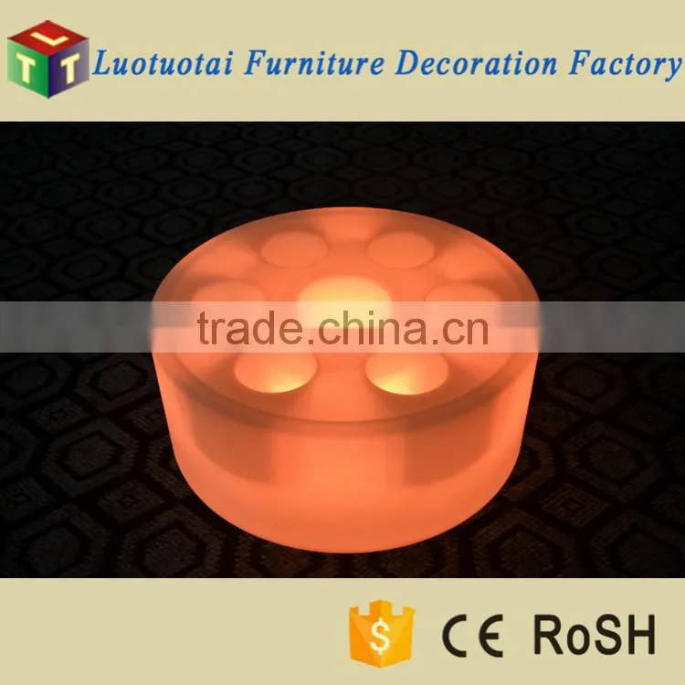2015 hot sale cheap floating led plastic wine tray with hole for swimming pool