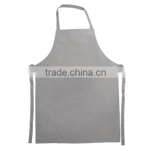 Cotton simple kitchen apron with front pocket