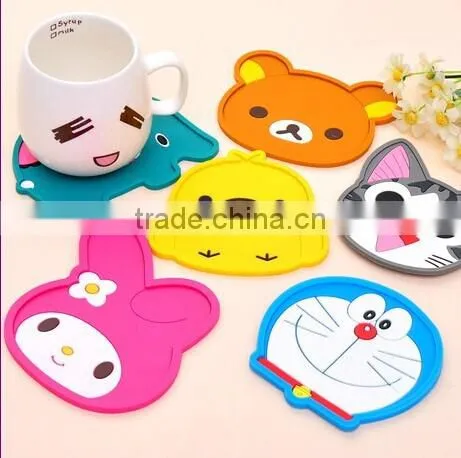 14071809 custom personalized silicone rubber cup coaster mat