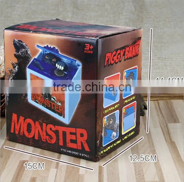 New Arrival Dinosaur Shape Saving Pot With Seven Music To Optional, Stealing Godzilla Saving Money Box For Decoration