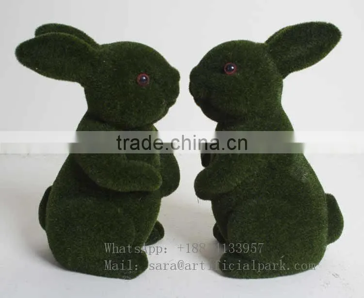 HY Artificial moss grass rabbits,garden decorative green moss animals