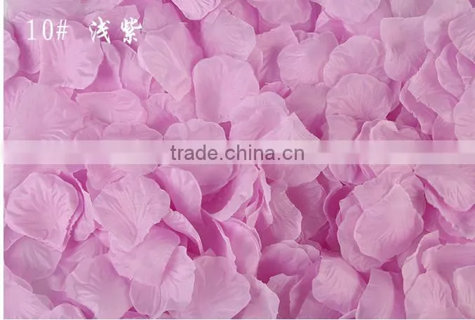 colorful rose petal table and wedding decoration