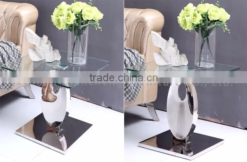 glass top corner guard sofa side table