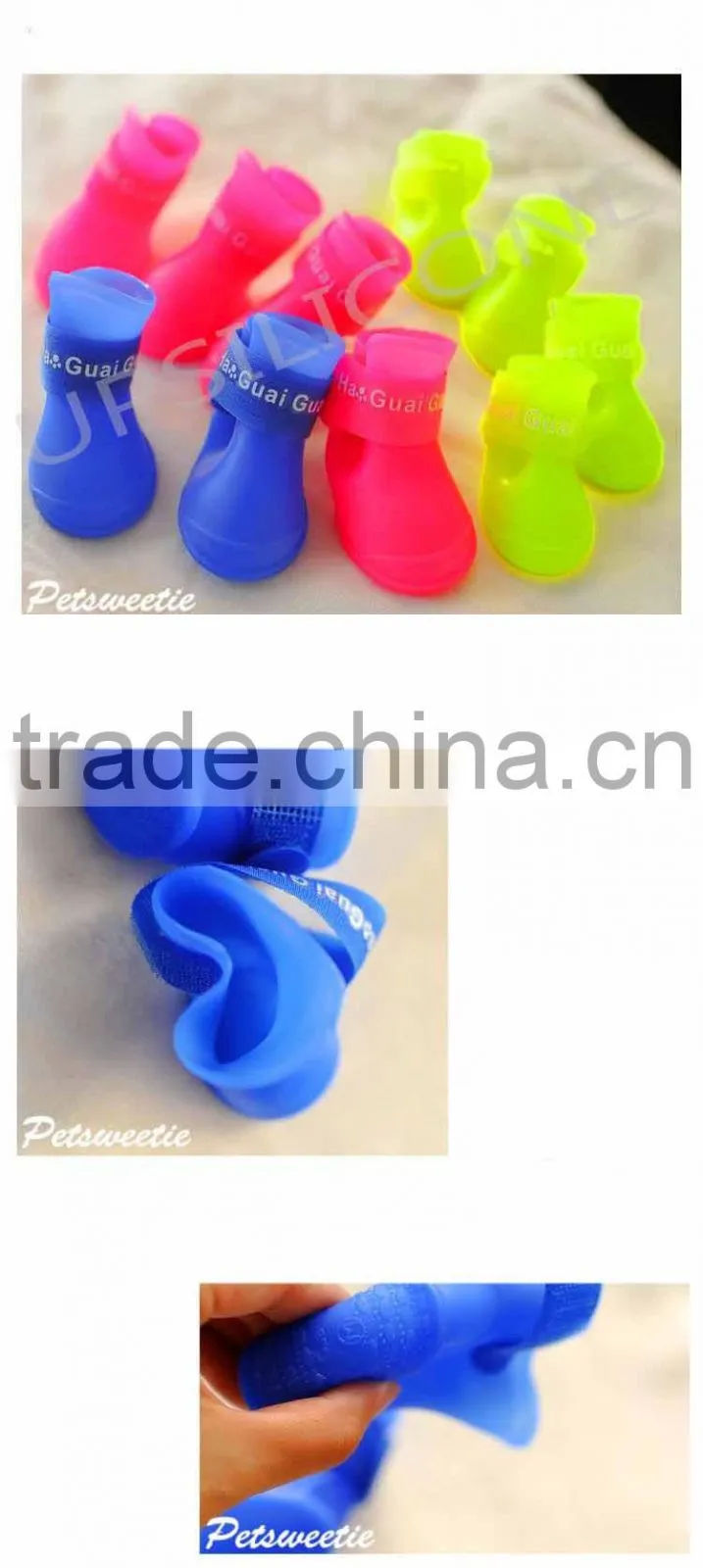 silicone pet dog shoe watherproof dog shoe