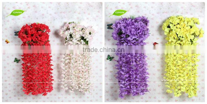 GNW FLV03-1 artificial wisteria flower making for wholesale decorative wedding