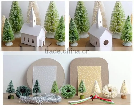 DIY Putz Church Ornament Kit Christmas Decoration