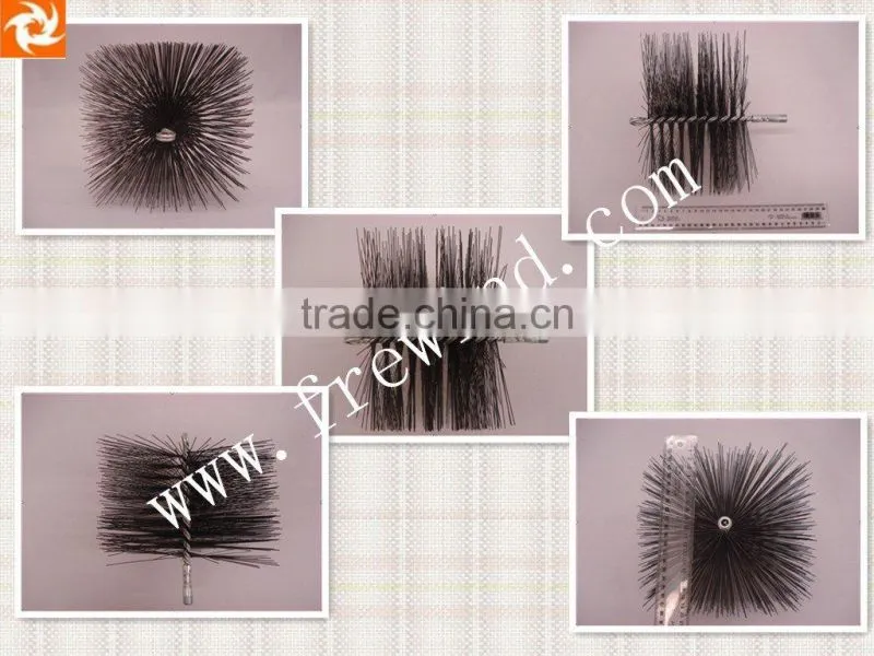 6" card wire square chimney brush
