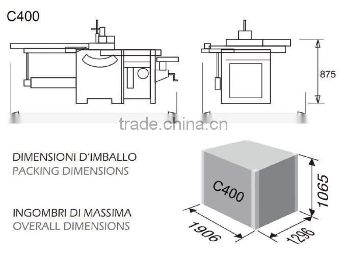 C400 multifunction universal combine woodworking machine