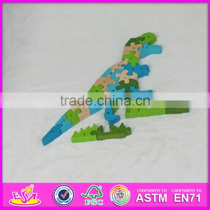 2016 Brand new children wooden dinosaur puzzle W14I034