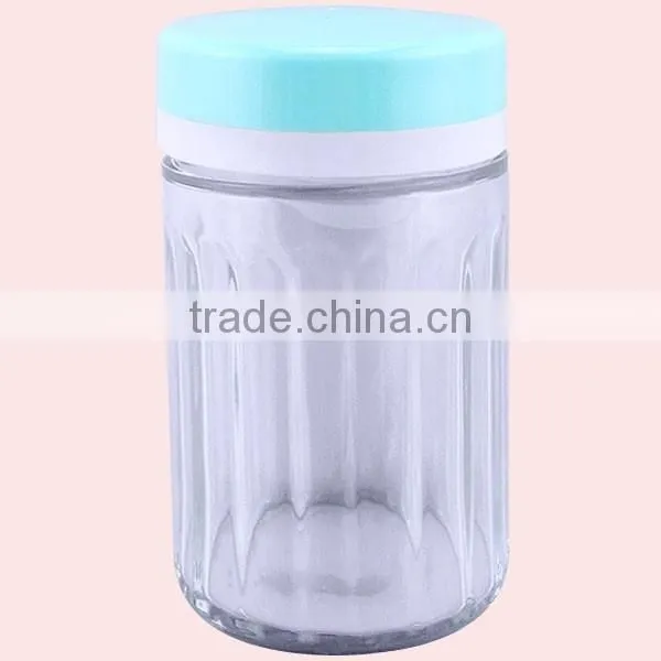 400ml Round Shape Airtight Container Seal Canister Glass