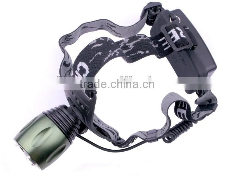 XM-L T6 LED 3-Mode 800LM High Power Zoom Focus Head Lamp