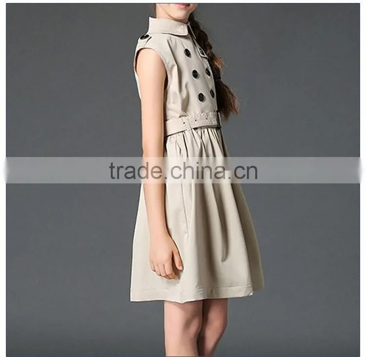 2017 Stylish Cotton Sleeveless School Uniform Design For Girls