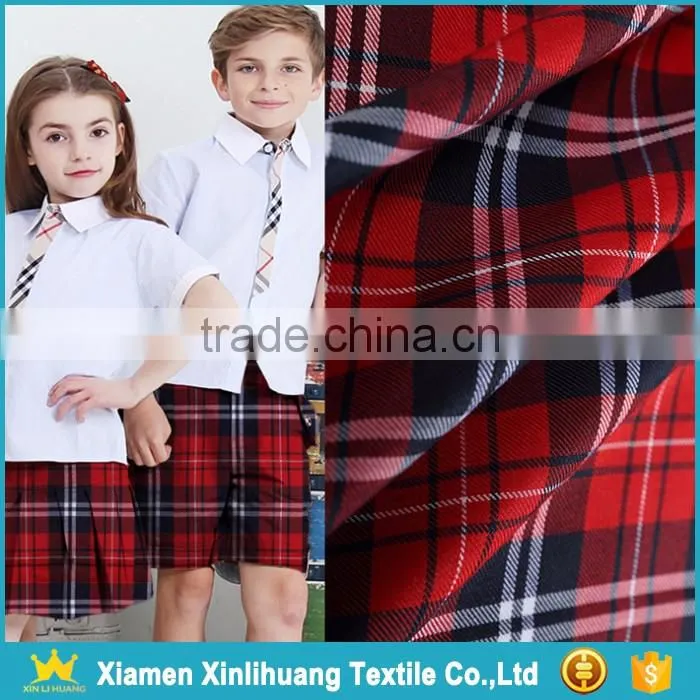 New Item Yarn Dyed 100% Cotton Checked Fabric for School Uniform
