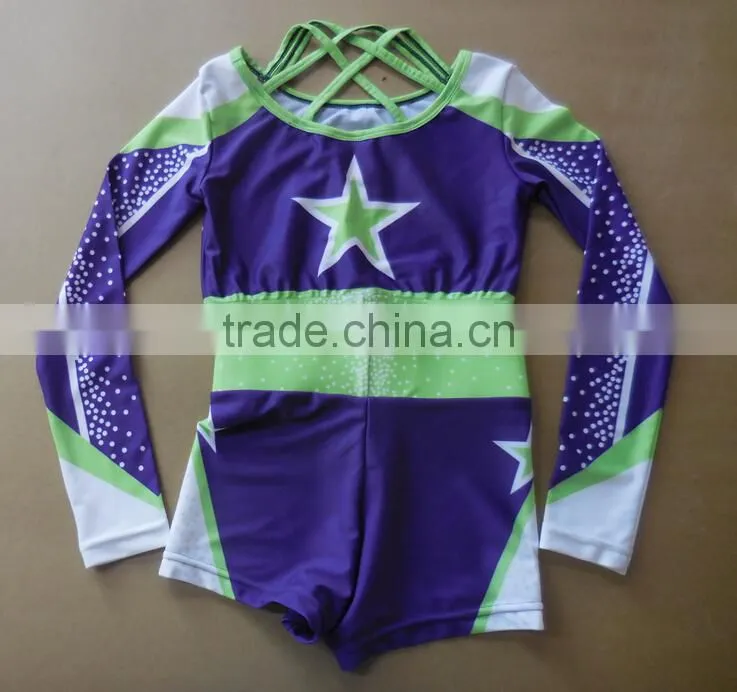 Cheap Girls Cheerleader Uniforms, Comfortable Lycra Compression Cheerleading Bras and Shorts
