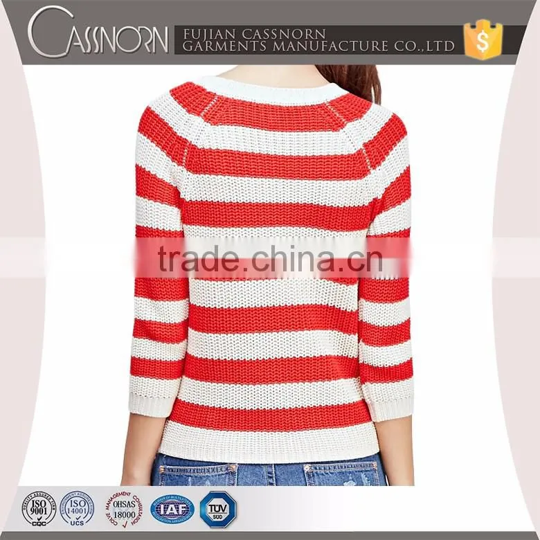 crew neck loose cheap sweater for women
