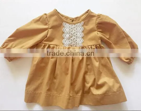 Full Sleeve Tunic Dress Vintage Style Baby Blouse New Design Of Winter Dress