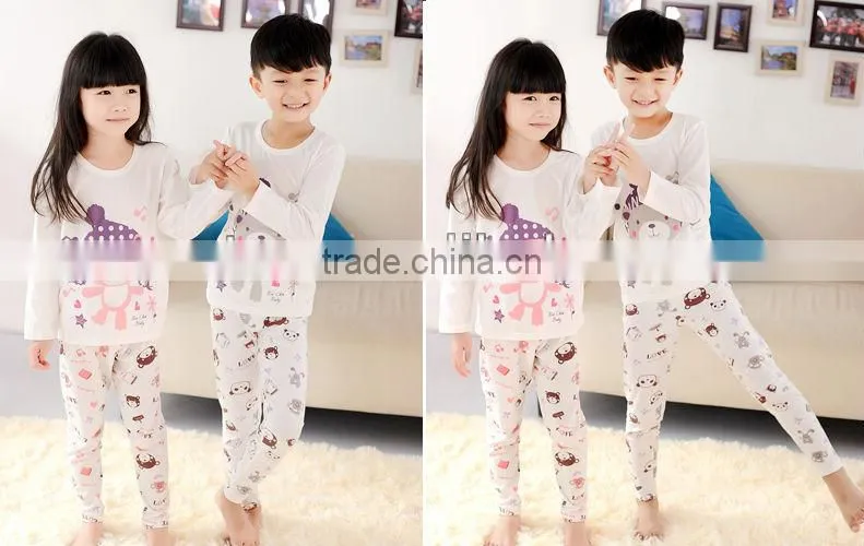 2015 Hot sale n cotton lovely pretty girls pajamas for girls