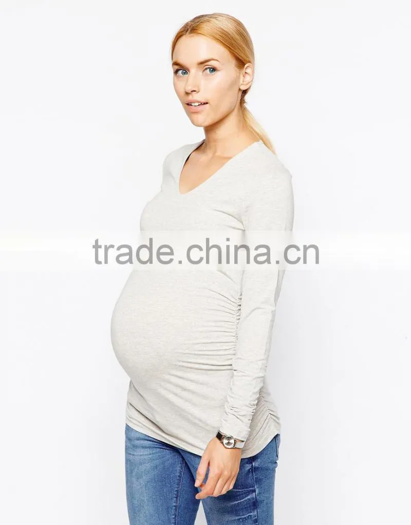Maternity Top Isabella Oliver V Neck Ruched Top