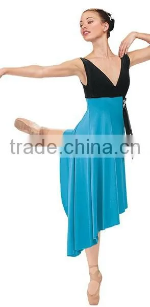 Fashional irregular design-girls dance costumes velvet satge ballet costumes for sale