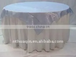 Yellow fashion satin overlay and wedding overlay satin table cover tablecloth