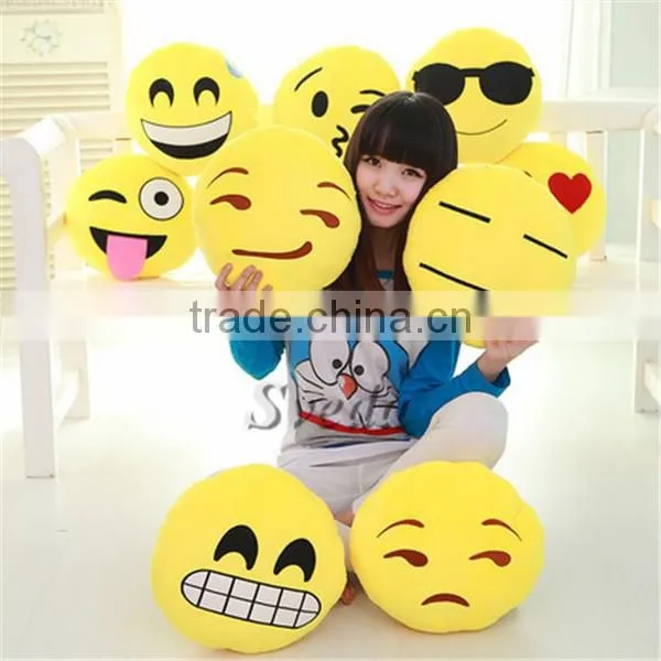 Funny Soft plush Emoji pillow Wholesale stuffed toys Cute Emoticon Pillows