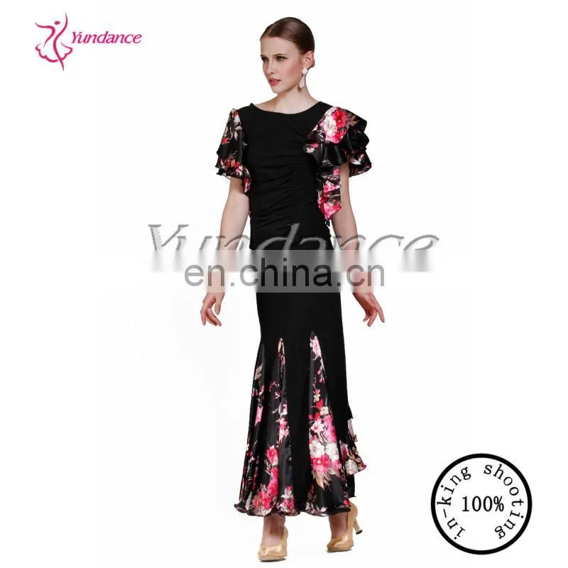 AB024 Flower Print Dance Performance Wear Dance Costumes Cloth