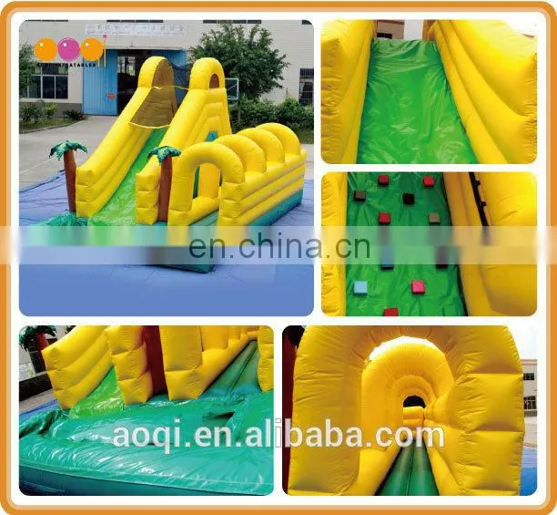 AOQI products inflatable water slide commercial with free EN14960 certificate