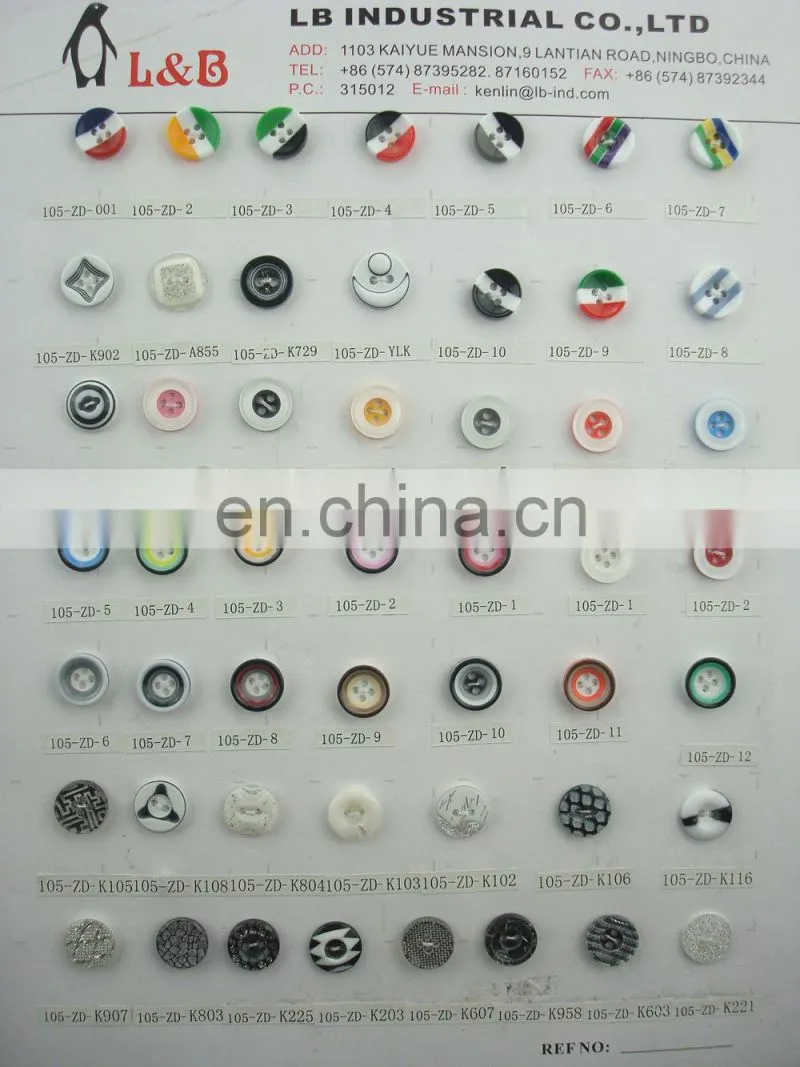 2016 fashion 2/4 hole colorful button wholesale resin button