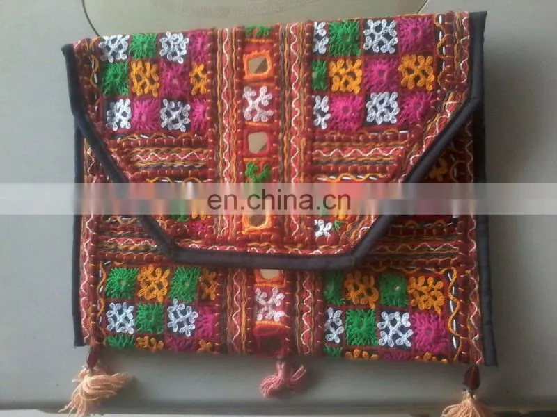new arrival and hot sell indian handmade banjara cotton clutch bag/ tote cotton bags/ plain tote genuine cotton clutch bags