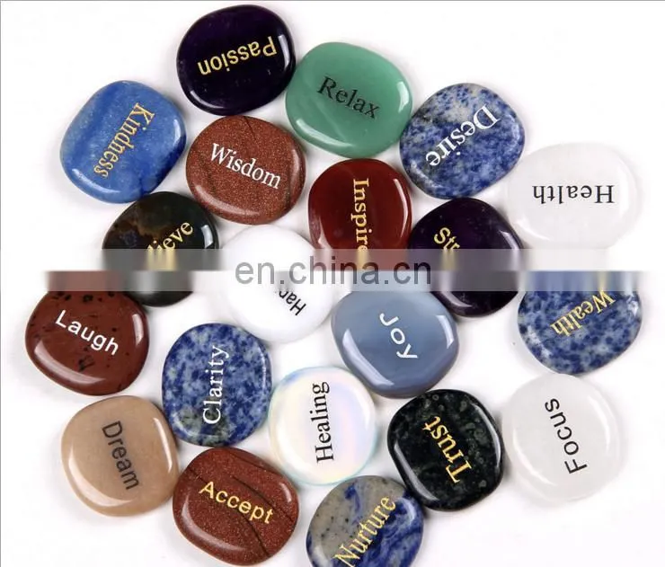 life tree Zodiac symbol engraved natural stone pendants charms logo label engraved pebbles cobblestone pendants charms hangers