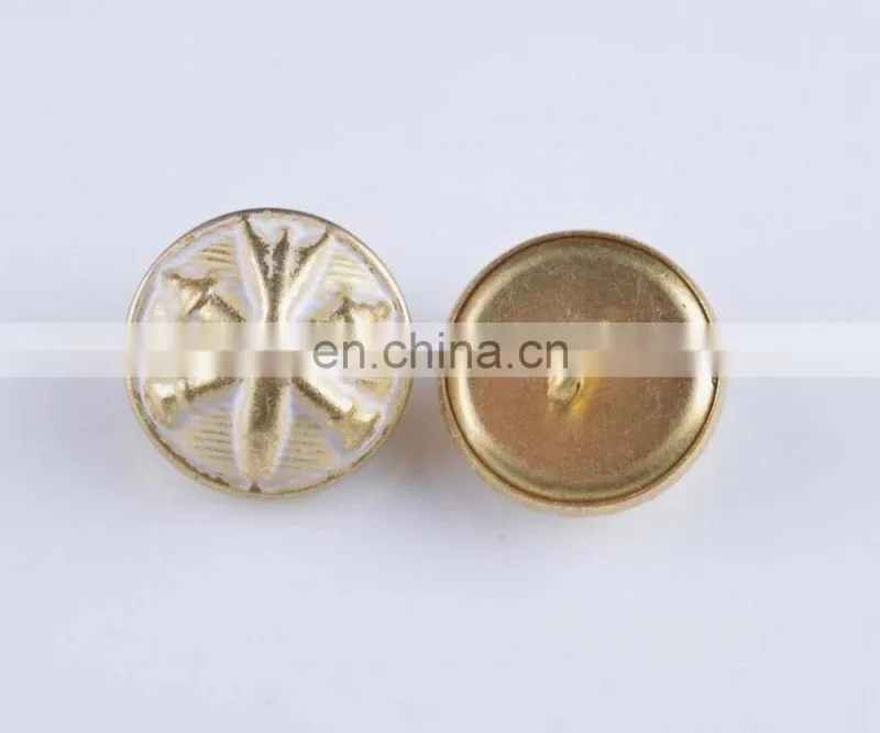 21mm France Gold Painted Military Brass Buttons