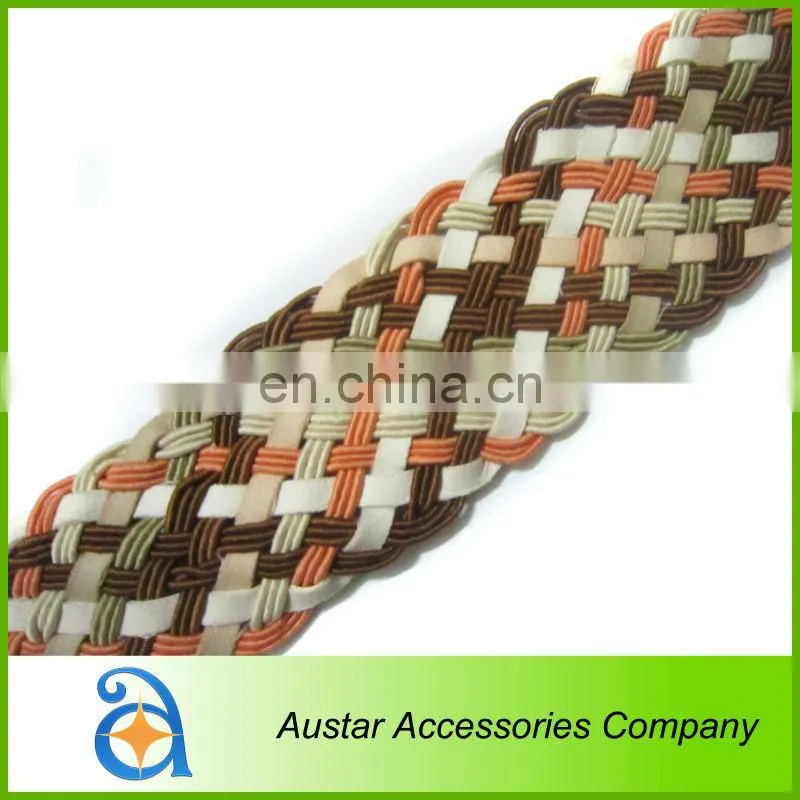 Hot wholesale sandal glitter braided strap for shoe accessories