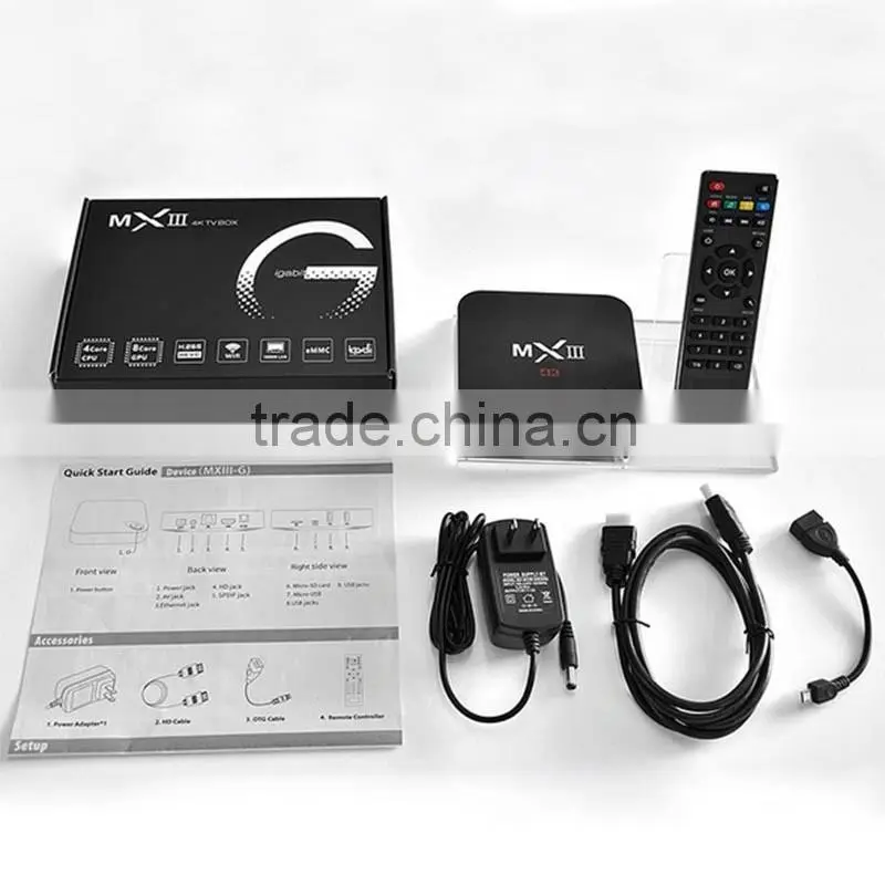 smart wifi android 4.4 S802 1080P 4k LC- MX3 MXIII TV box