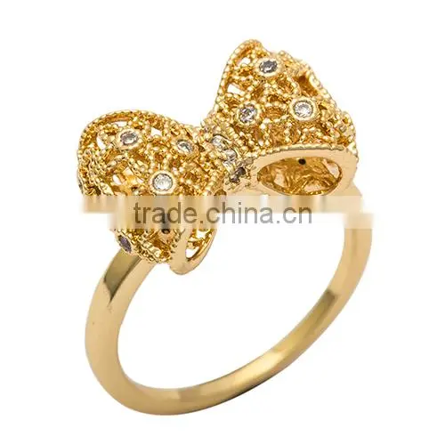 Neoglory Auden Rhinestone Copper Plated Adjusted Butterfly Finger Rings New Jewelry Accessories Gifts for Girls New Hot