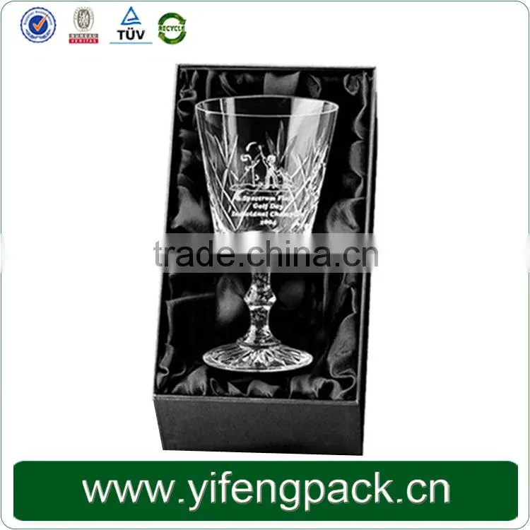 elegant round tube custom wine glass packing box