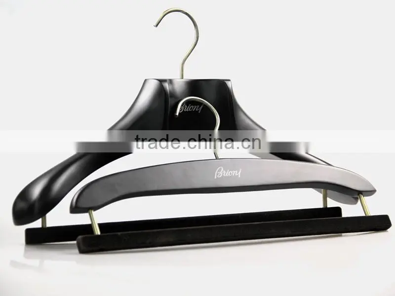 HA6794 durable solid wood tops hanger bottom velvet pants hanger