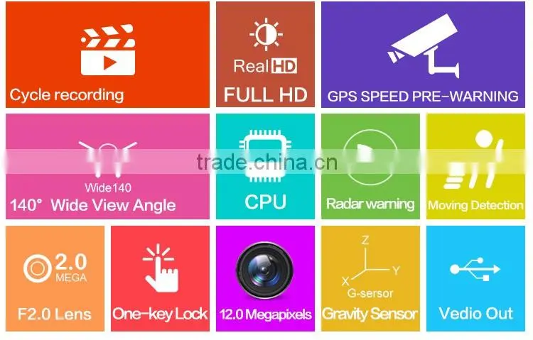 2016 rearview mirror with DVR Romote radar detector combo 3 in 1 car DVR rearview mirror