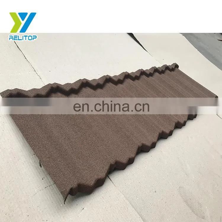 Good quality stone coated Alu=zinc roof sheet nosen type for house