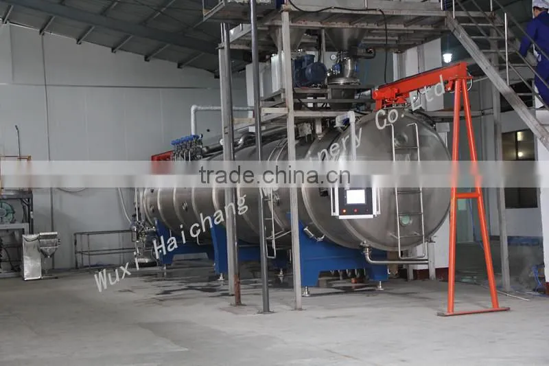 Vacuum continuous drying equipment for granular application