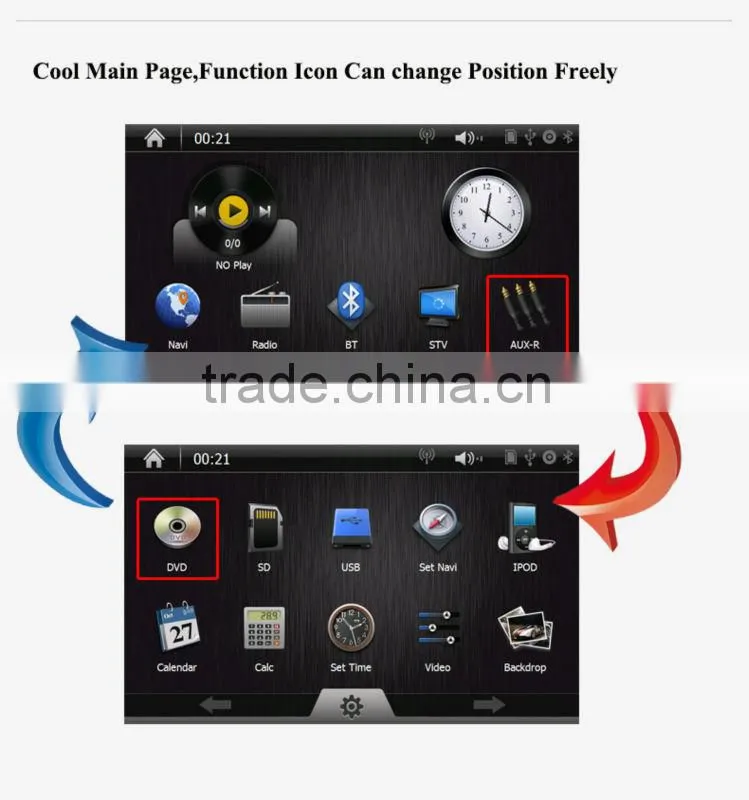 Double Din for TOYOTA HIGHLANDER Touch Screen Car DVD Car Stereo GPS 3G WIFI Bluetooth SWC RDS Phonebook AUX 1080P USB/SD