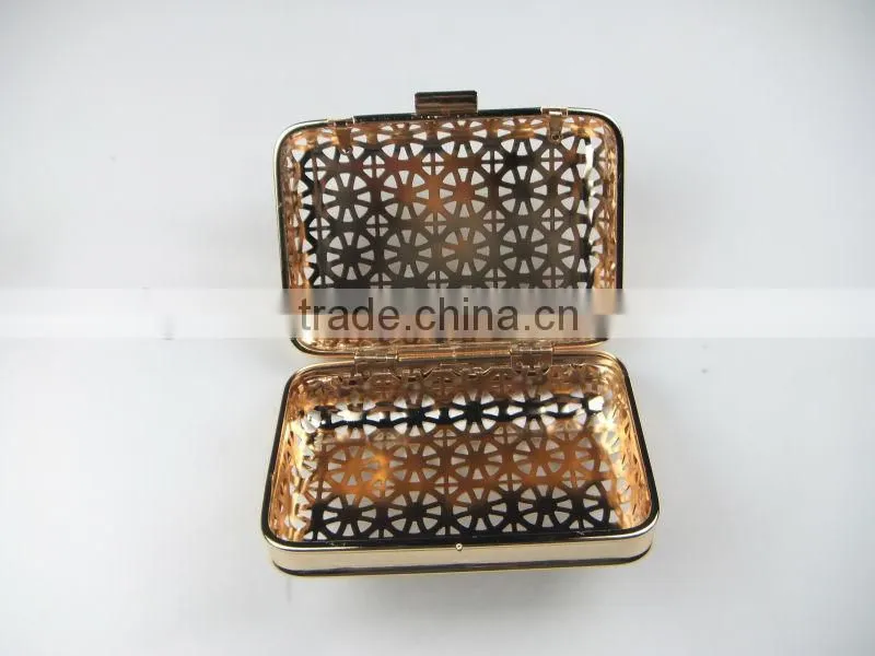 NEW!Golden Square Metal Mesh Box Frame Crystal&Clutch&Purse Frame