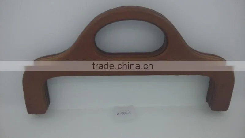 Best sale brown color 30*16cm tranditional wooden handle frame for ladies handbags China manufacturer