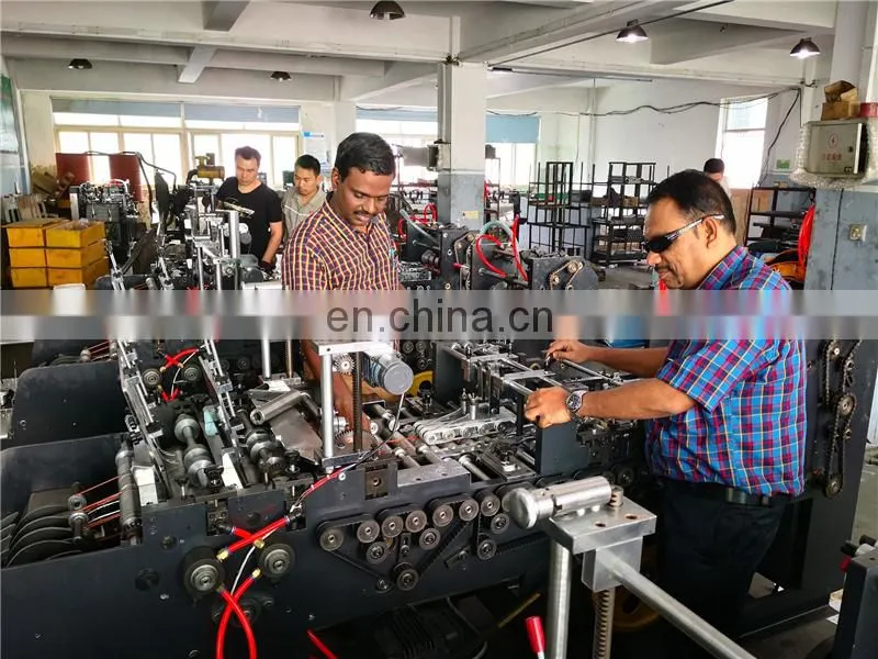 ZF80 Automatic Zigzag Eyeglass Paper Envelope Folding and Gluing Machine, M fold Lens Bag Pasting Making Machine