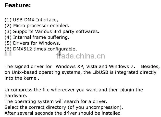 USB Software Controller Wireless DMX Controller DMX512 Light Controller