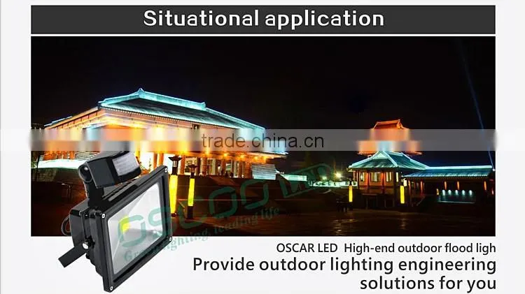 CE RoHS UL Meanwell driver Sumsung IP65 20000lm PIR sensor led floodlight 20w