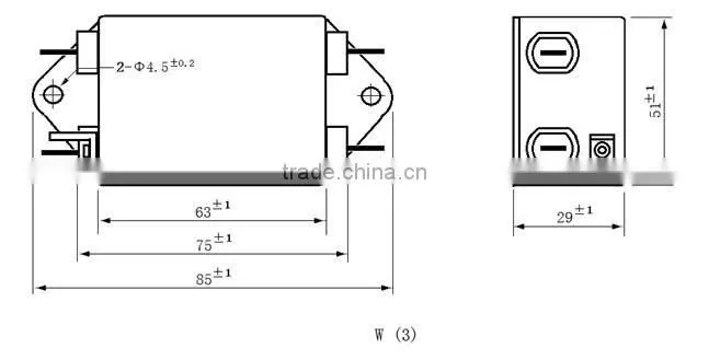 QXLB 1-stage AC power line noise filter 10A