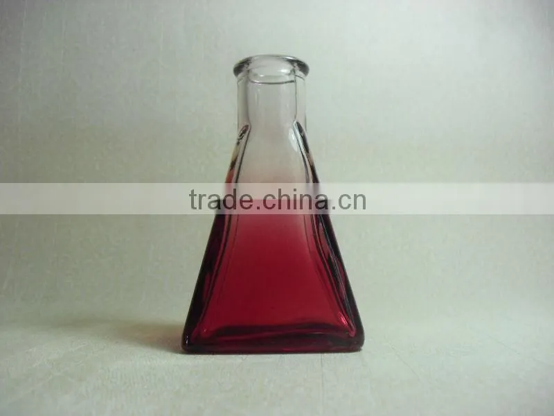 glass aroma diffuser bottle/ glass aromatherapy diffuser bottle red colour